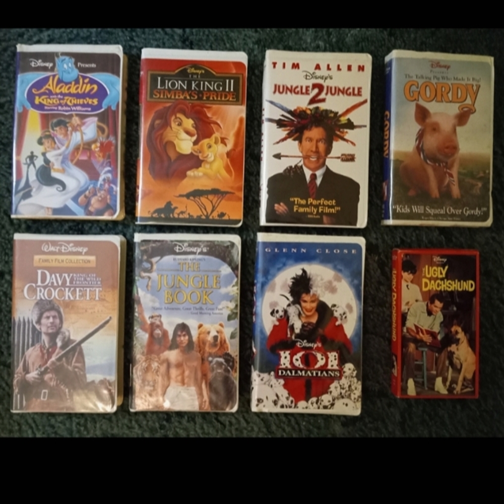 Lot of 8 Disney Home Video tapes
